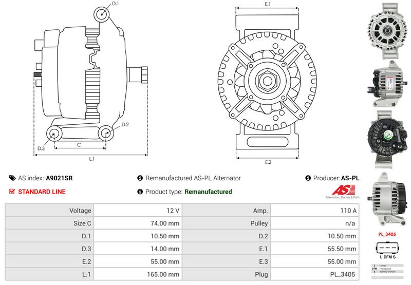 AS-PL A9021SR Alternator