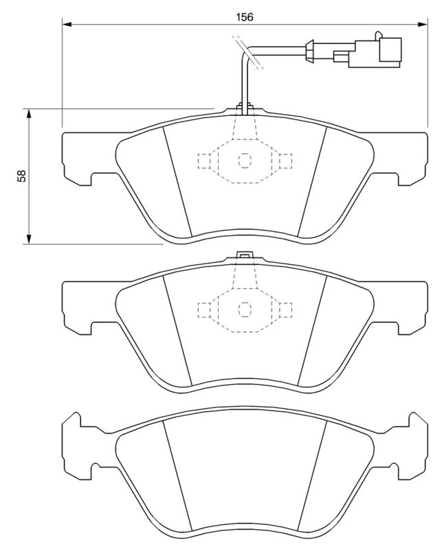 Piduriklotsi komplekt, ketaspidur, BOSCH 0 986 424 578