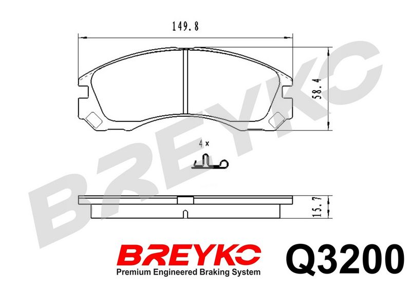 DAVID VASCO Q3200 Brake Pad Set, disc brake