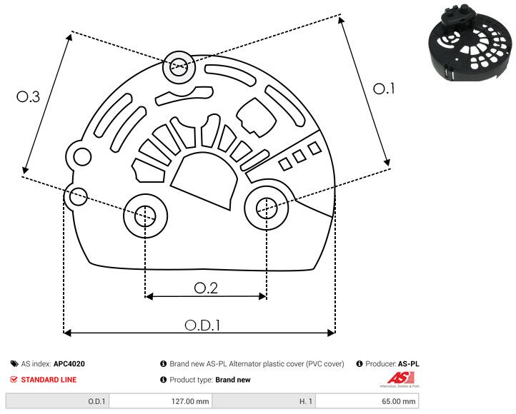 Kaitsekate, generaator, AS-PL APC4020