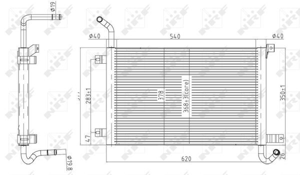 NRF 50145 Radiator, engine cooling