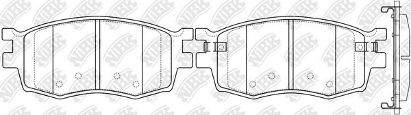 Комплект гальмівних накладок, дискове гальмо, Nibk PN0435