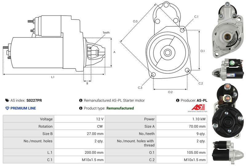 AS-PL S0227PR Starter