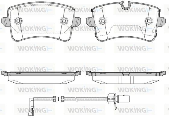 Комплект гальмівних накладок, дискове гальмо, Woking P12433.20