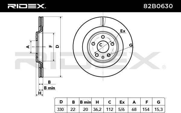 спирачен диск RIDEX