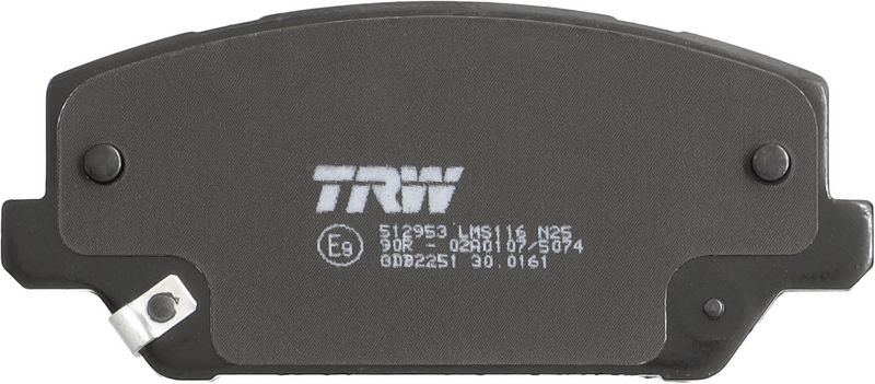 Piduriklotsi komplekt, ketaspidur, TRW GDB2251