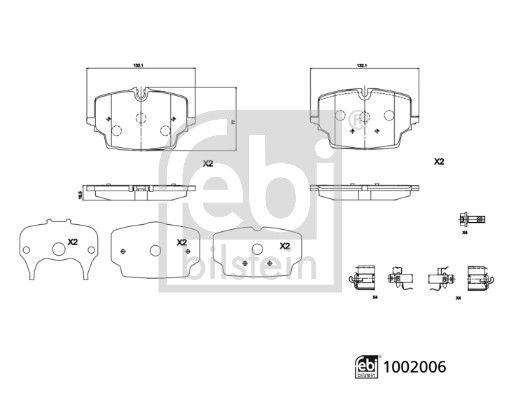 FEBI BILSTEIN 1002006 - Brake Pad Set, disc brake