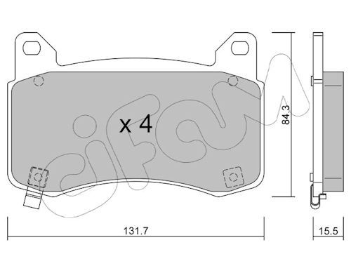 Set placute frana,frana disc 822-1333-0 CIFAM