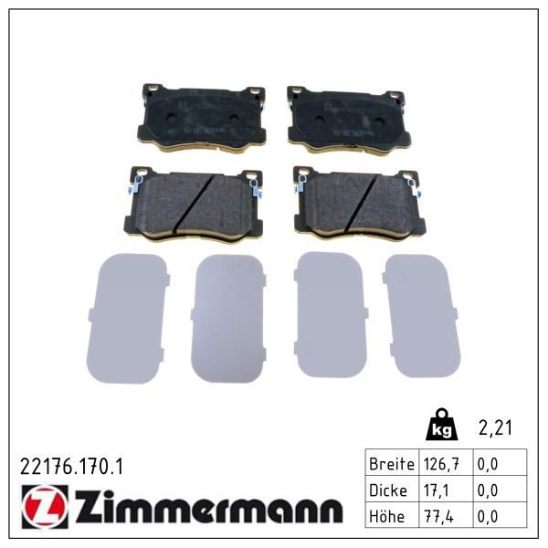 Set placute frana,frana disc 22176.170.1 ZIMMERMANN