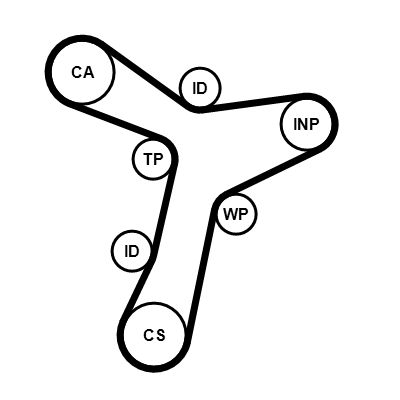 CONTINENTAL CTAM CT1229 Timing Belt