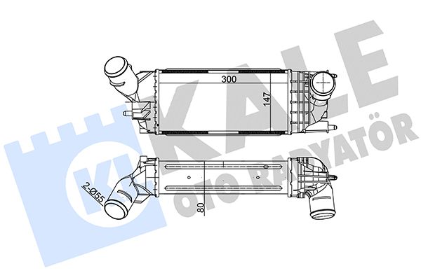 KALE CITROEN интеркуллер C5 III, Peugeot 407 1.6/2.0HDI 08-