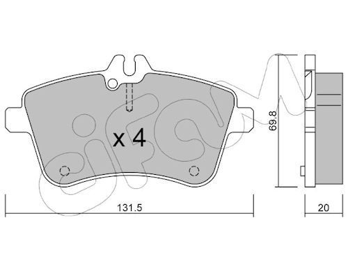Set placute frana,frana disc 822-647-0 CIFAM