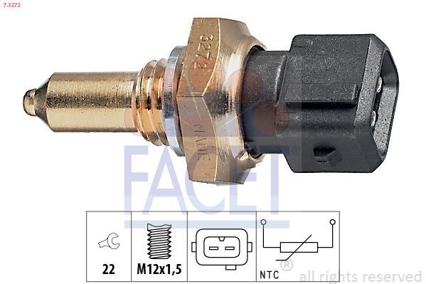 Датчик, температура оливи, Facet 7.3272