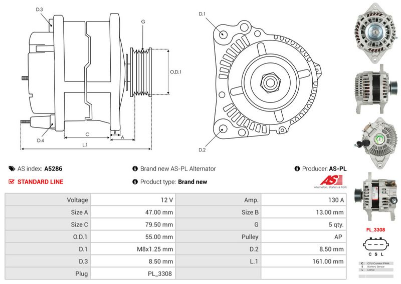 AS-PL A5286 Alternator