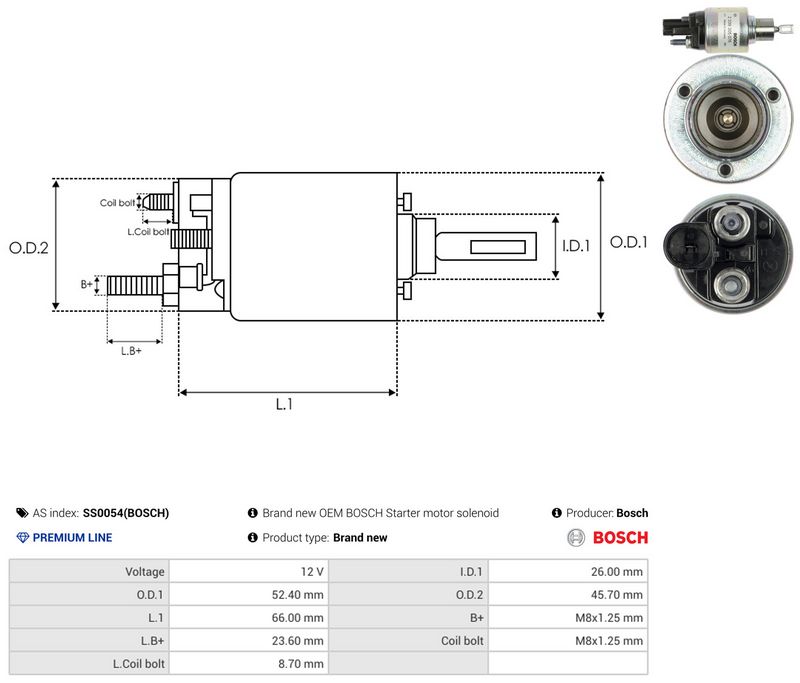 AS-PL SS0054(BOSCH) Solenoid Switch, starter