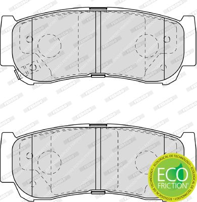 Комплект гальмівних накладок, дискове гальмо, Ferodo FDB1910