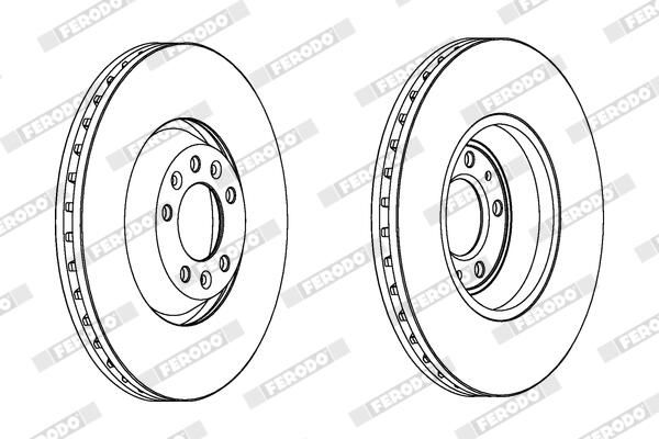 BREMSSCHEIBE FERODO DDF1274C1 1