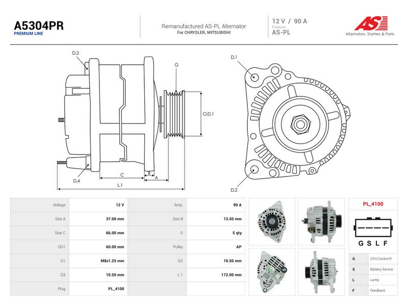 Prekės atitinka OEM kodą: MD334167