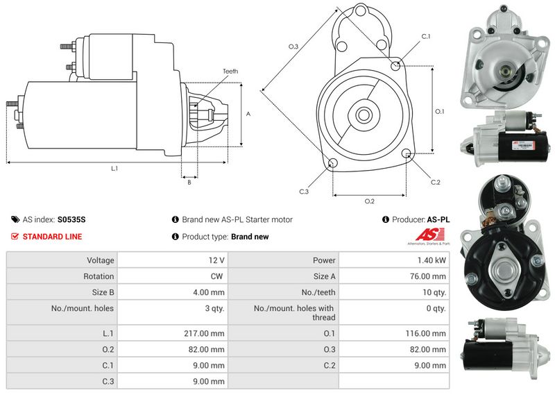 AS-PL S0535S Starter
