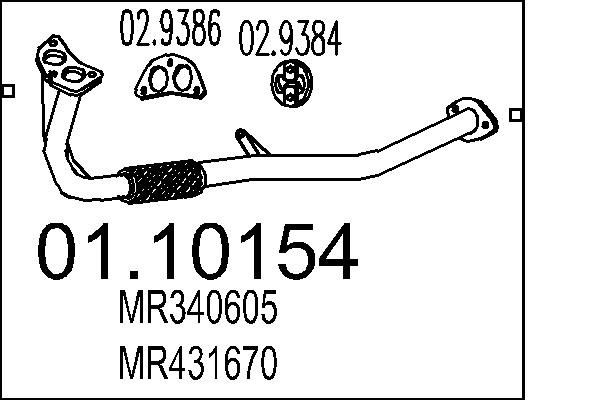 MTS kipufogócső 01.10154