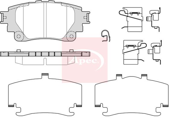 APEC Brake Pad Set, disc brake PAD2464