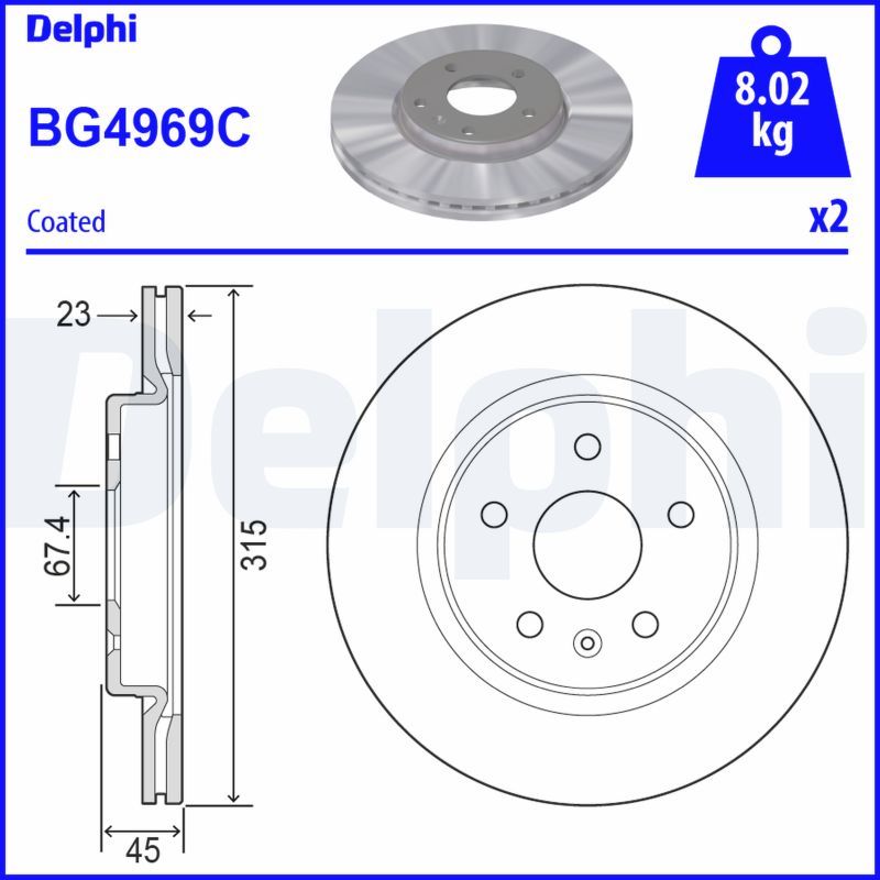 Delphi Brake Disc BG4969C