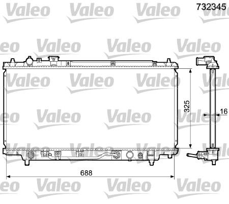 VALEO Radiateur 732345