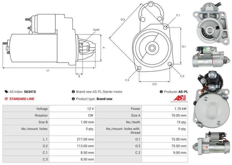 AS-PL S6341S Starter