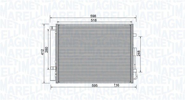 Конденсатор, система кондиціонування повітря, Magneti Marelli 350203984000