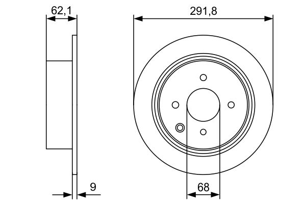 BOSCH 0 986 479 D18 Brake Disc