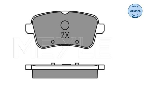 Комплект гальмівних накладок, дискове гальмо, Meyle 0252521618