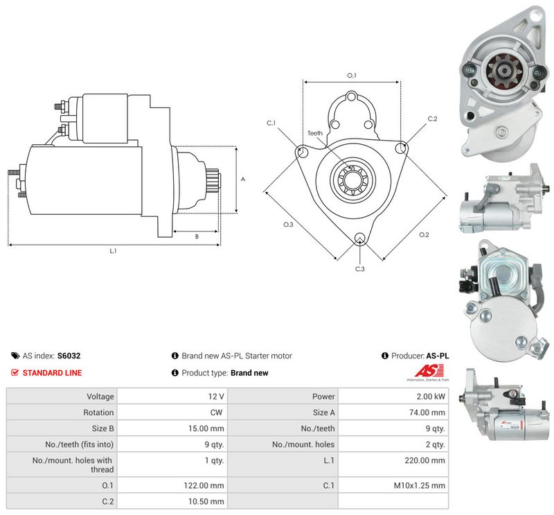 Starter, AS-PL S6032