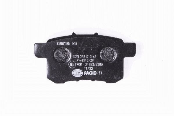 Комплект гальмівних накладок, дискове гальмо, Hella Pagid 8DB355013-631