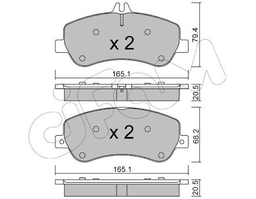 Set placute frana,frana disc 822-825-0 CIFAM