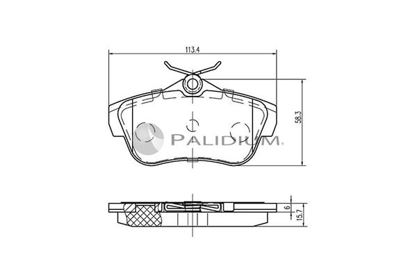 ASHUKI by Palidium fékbetétkészlet, tárcsafék P1-1178