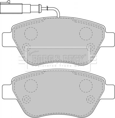 Комплект гальмівних накладок, дискове гальмо, Borg & Beck BBP1716