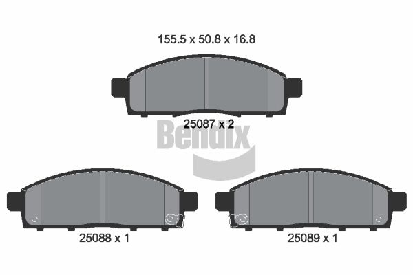 BENDIX Braking fékbetétkészlet, tárcsafék BPD1274