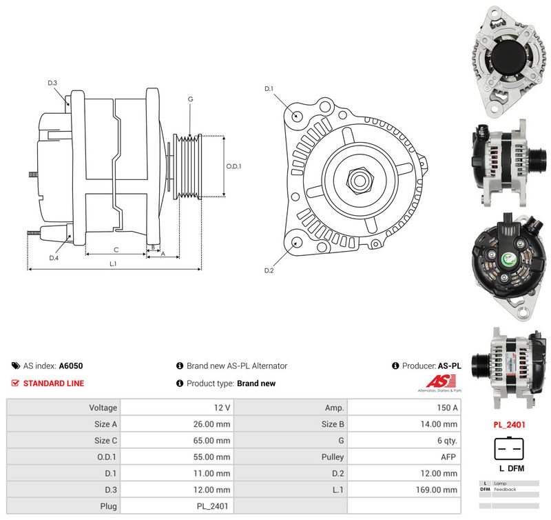 Generaator, AS-PL A6050