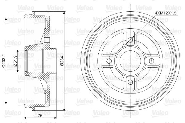 VALEO Remtrommel 237008