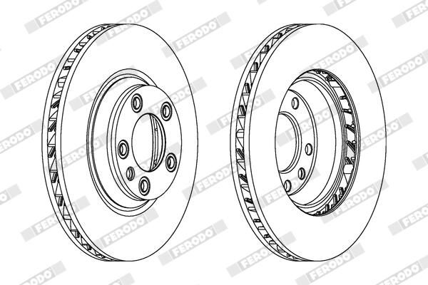 FERODO Disque de frein DDF1408RC-1