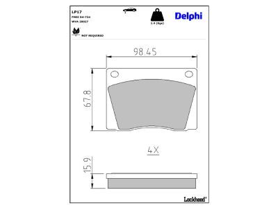 DELPHI LP17 - Brake Pad Set, disc brake