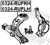 FEBEST 0324-RUFRH Control/Trailing Arm, wheel suspension