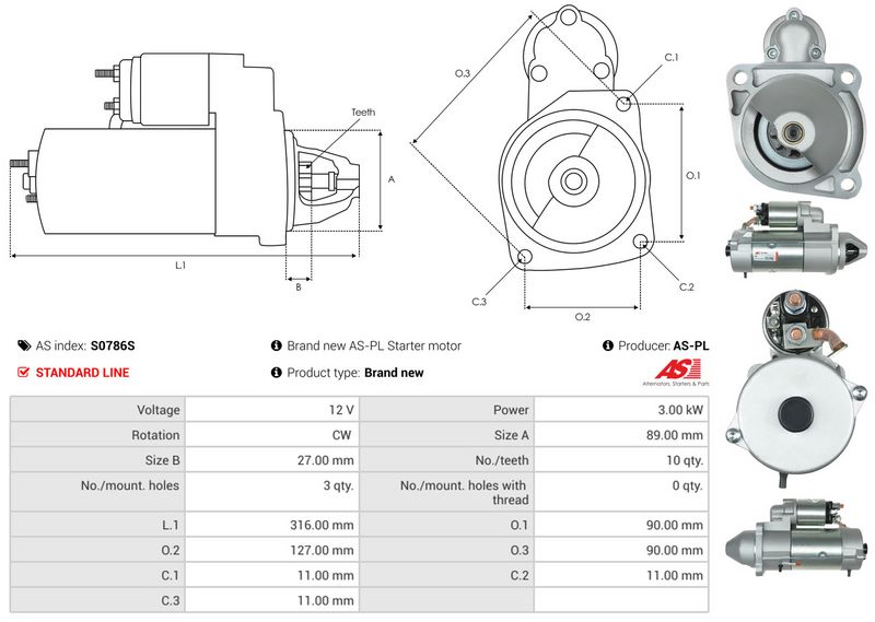AS-PL S0786S Starter
