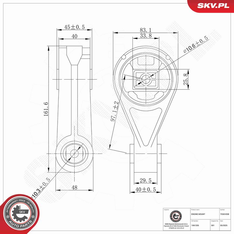 Prekės atitinka OEM kodą: 98AB6P082MB