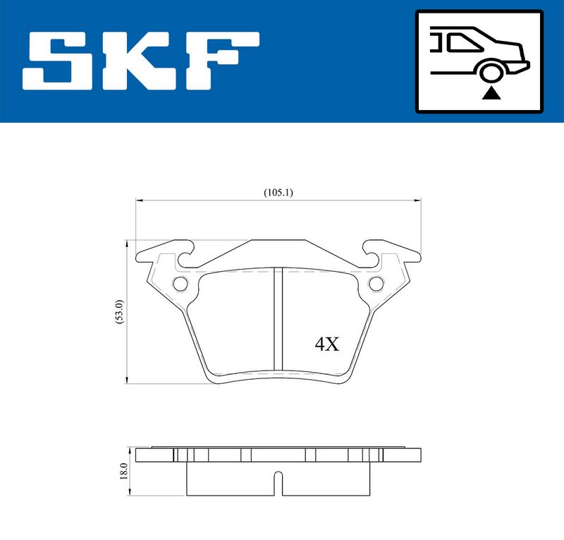 SKF VKBP 90568 Brake Pad Set, disc brake