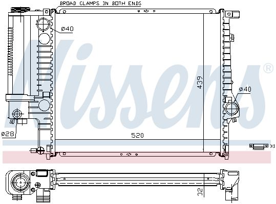 NISSENS 60743A Radiator, engine cooling