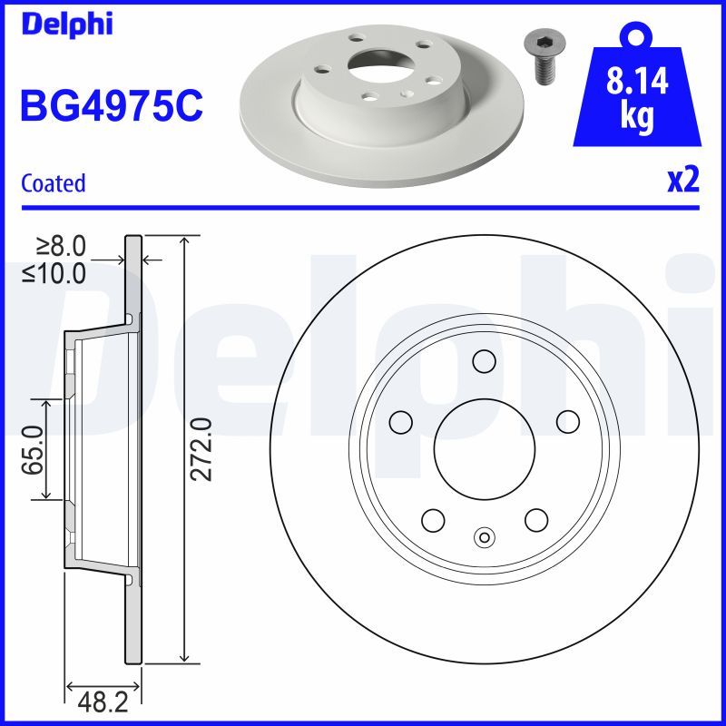 Delphi Brake Disc BG4975C