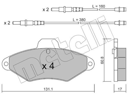 Plaquettes+de+frein+à+disque METELLI 22-0144-0