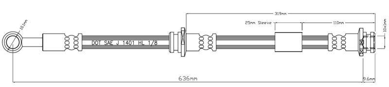 MOTAQUIP fékcső VBH1146
