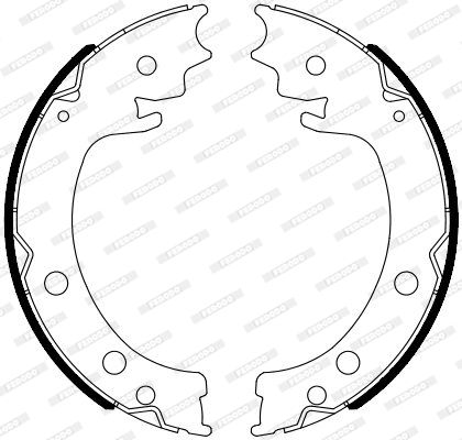 Комплект гальмівних колодок, стоянкове гальмо, Ferodo FSB4116